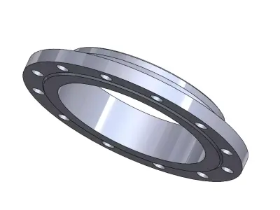 EN1092-1 PN16 Type 11 Weld Neck Flange DN50-DN600 3D model