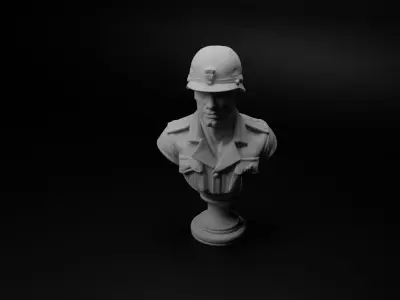 Vietnam War Soldier Bust Chess 3D print model buy
