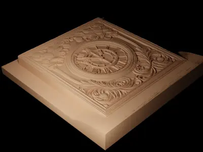 Clock CNC 3d Print High Relief Sand Casting 3D print model