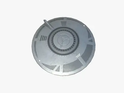 Alien Spaceship UFO A01 Steel - Sci Fi Spacecraft Design Low-poly 3D model