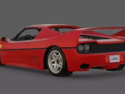 1995 Ferrari F50 3D Model  Formula 1 for the Road 3D model