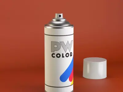 Spraycan dw color spray can mockup 3D model