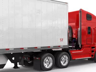 Freightliner Argosy With Trailer  3D model