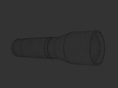 LED Minature Tactical Flashlight  3D model