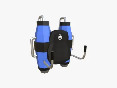 Jetpack Low Poly J03 - SciFi Character Design Low-poly 3D model