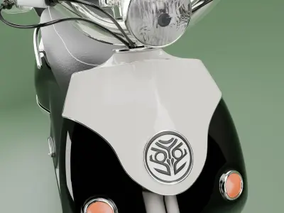 Retro scooter 3D model