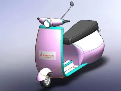 Scooter-Vespa scooter Free 3D model