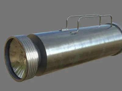 Antique Flashlight 3D model