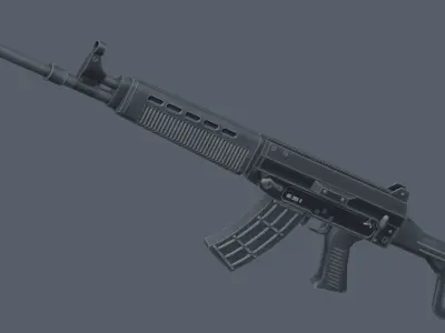 QBZ-03 ak - rifle Low-poly 3D model