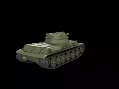 1977 Soviet T 34 Tank 3D Model 3D print model