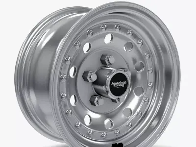 American Racing Outlaw II Wheel Natural 5Lug 19651973 Low-poly 3D model