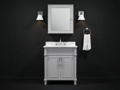 OVE Aberdeen MC 30 Dove Grey 3D model