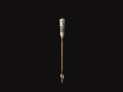 Medieval Fire Arrow V01 Low-poly 3D model