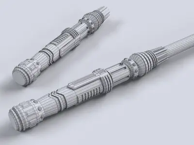 LIGHTSABER BUNDLE PACK Low-poly 3D model