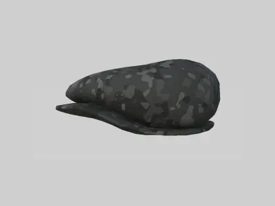 Newsboy Hat 04 Dark Camouflage - Character Fashion Design Low-poly 3D model