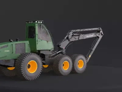 Generic Modern Forestry Harvester Used 3D model