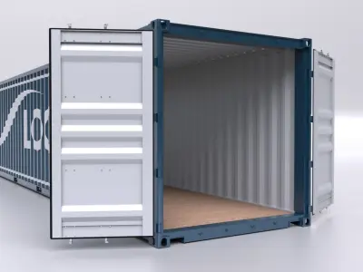 Standart Container 20ft and 40ft for Ship and Truck 3D Model Pack