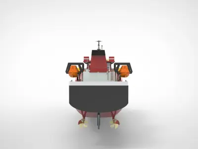 Cargo Passanger Ship 3D model