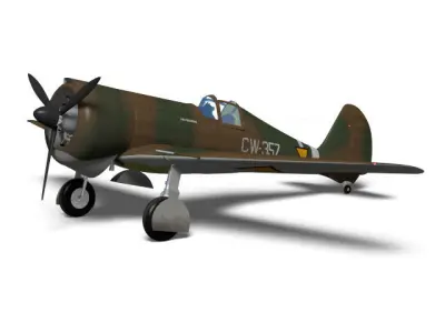 Curtiss Wright Model 21 B 3D model