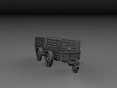 WW2 US ARMY TRAILERS 3D print model
