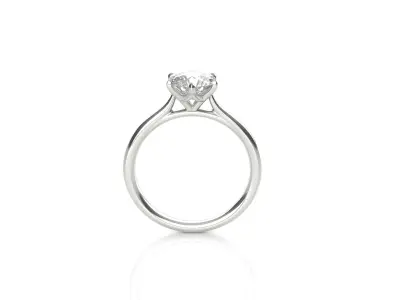 Six Prongs Diamond Solitaire Ring  3D print model
