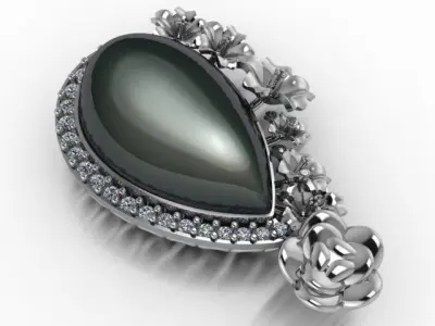 rose pendant 3D print model