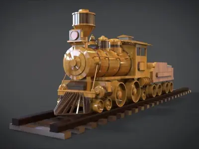 Wooden Train 3D print model