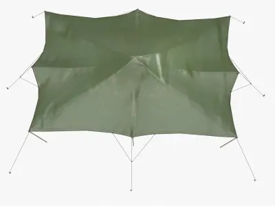 Stretch Tents Low-poly 3D model