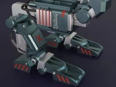Assault robot model 3D model