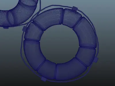 Lifebuoy 3D model set of life preservers Free 3D model