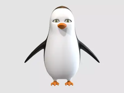 male cartoon penguin  3D model