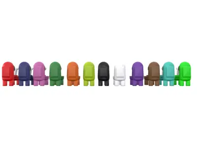 Among Us PACK Low-poly 3D model