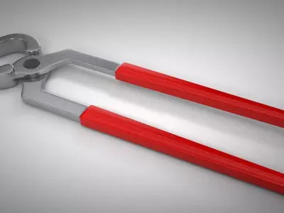 Pincers pliers Low-poly 3D model