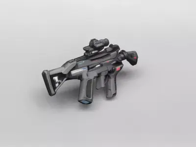 High-Detail Tactical Assault Rifle 3D Model 3D model