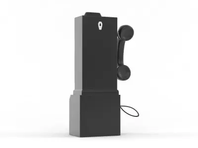 Classic Pay Phone 3D model