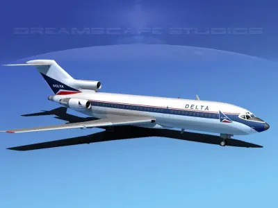 Boeing 727-100 Delta Airlines 1 3D model