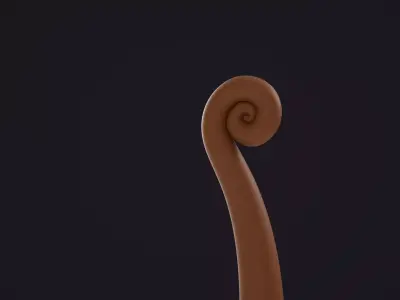 Wood Bow 3D model