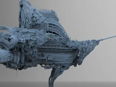 Sword Ocean Ship dome 3  3D model