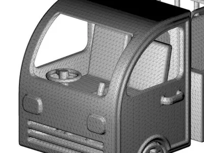 Glass Truck Toy 3D model