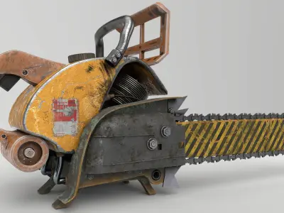 OldChainsaw Pbr chainsaw 3D model