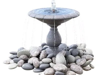 Stone Water with Bowl 3D model
