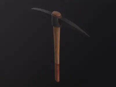 Pickaxe 3D Model Low-poly 3D model