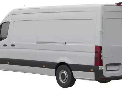 UK  Mercedes-Benz Sprinter Detailed interior Long High Roof 2023 3D model