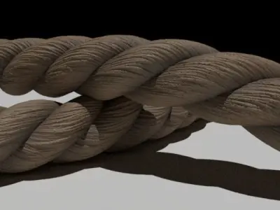 High-Poly Rope 3D model