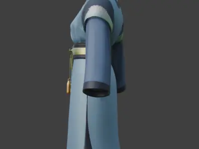 Traditional Clothes  Game-Ready 3D Model with PBR Textures Low-poly 3D model