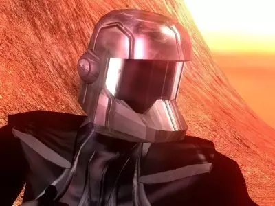 Grey Steel Helmet Low-poly 3D model