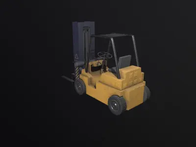 Low poly forklift Low-poly 3D model