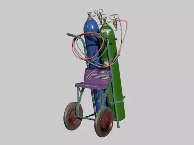 Welding cart Low-poly 3D model