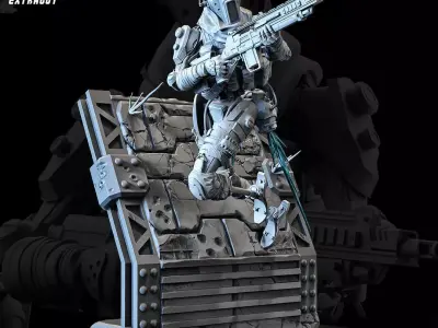 Skinny Wall Running Robot 100mm 3D print model