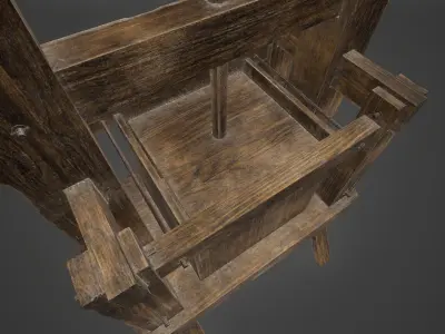 Historical Press Low-poly 3D model